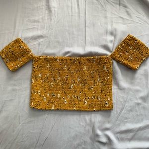 Yellow Floral Crop Top